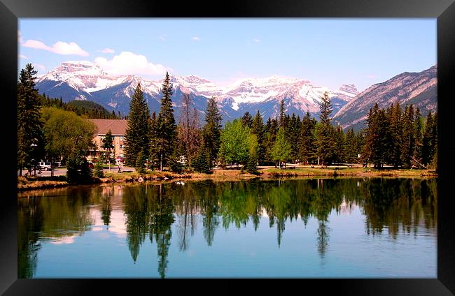 Reflections from Banff Framed Print by Judith Lightfoot