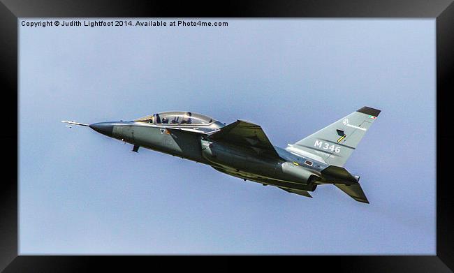 Alenia Aermacchi M-346 Master  Framed Print by Judith Lightfoot