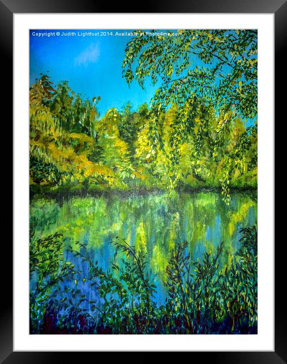  Reflections on Canvas Framed Mounted Print by Judith Lightfoot