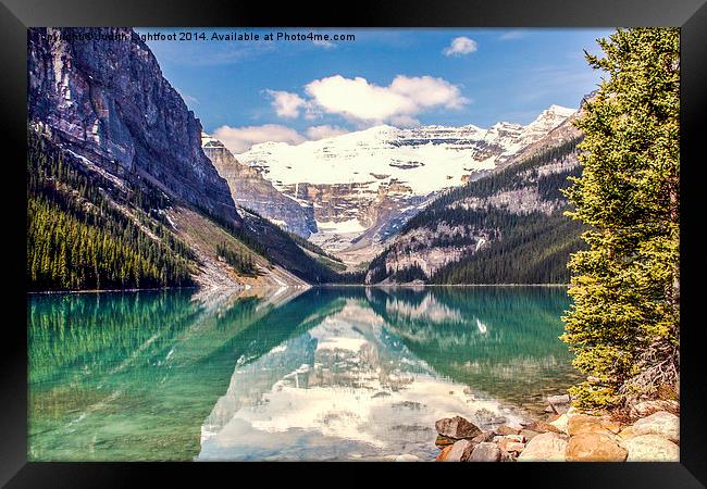 Reflections from Lake Louise Canada Framed Print by Judith Lightfoot