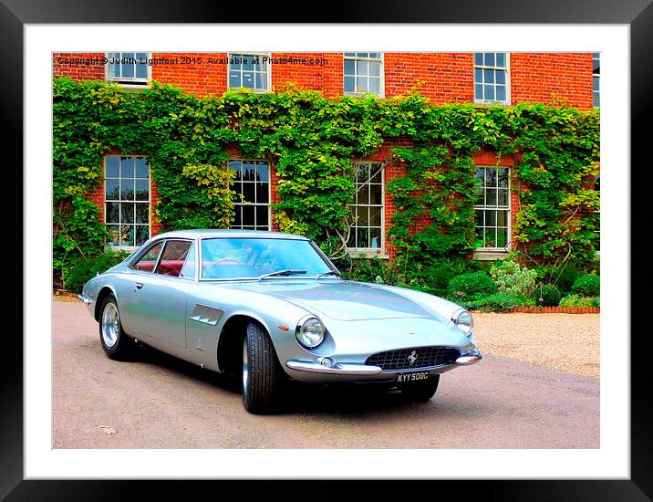 Iconic Ferrari at Hedingham Castle Framed Mounted Print by Judith Lightfoot