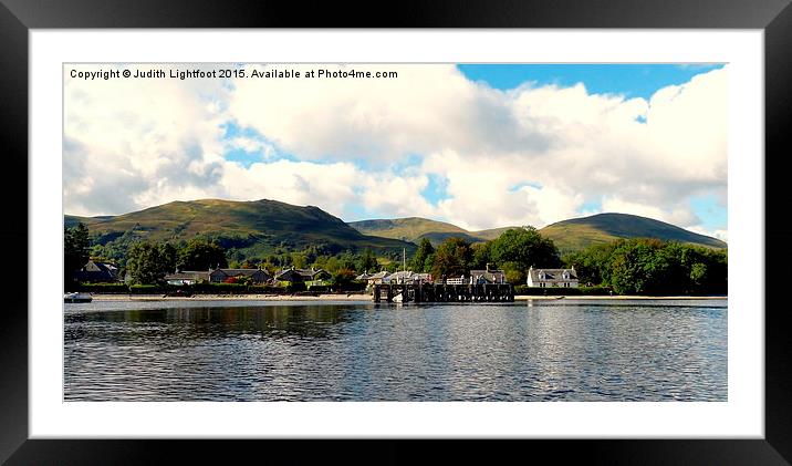 THE DELIGHTFUL VILLAGE OF LUSS ON LOCH LOMMOND  Framed Mounted Print by Judith Lightfoot