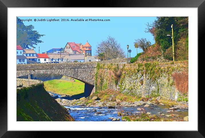 THE BEAUTIFUL VILLAGE OF LYNMOUTH Framed Mounted Print by Judith Lightfoot
