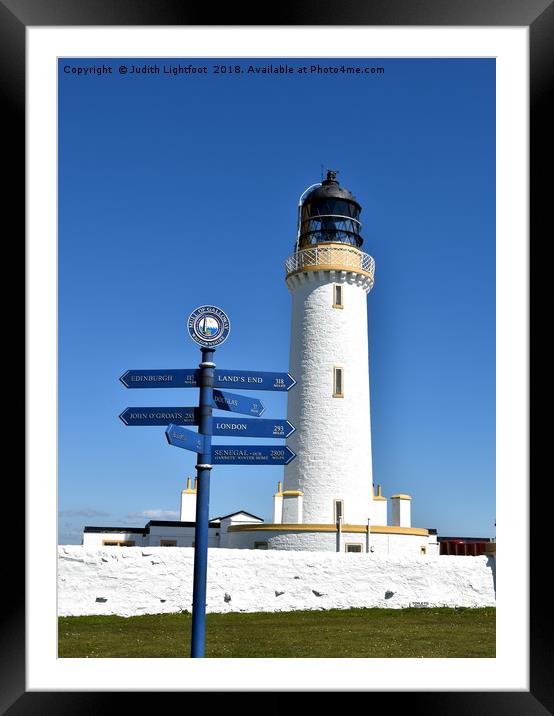 MULL OF GALLOWAY LIGHTHOUSE Framed Mounted Print by Judith Lightfoot