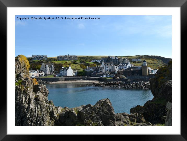  PORTPATRICK BY THE SEA Framed Mounted Print by Judith Lightfoot