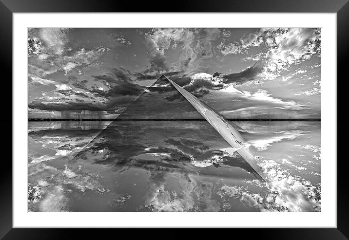  Faceted Sky B&W Framed Mounted Print by Florin Birjoveanu