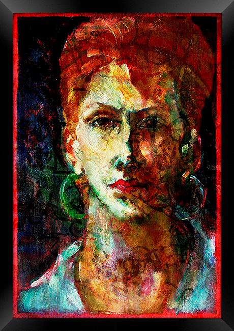  Placid Face Painting & Texture Framed Print by Florin Birjoveanu