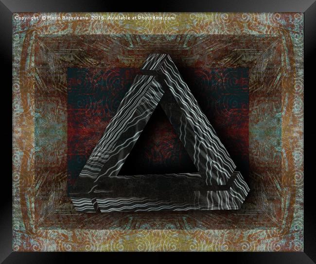 Triangle Texture Framed Print by Florin Birjoveanu