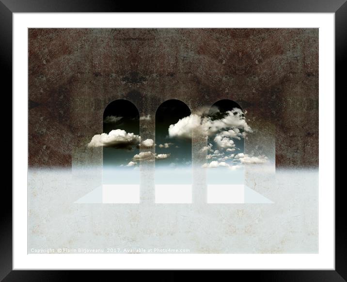 Window To Heaven Textured Framed Mounted Print by Florin Birjoveanu