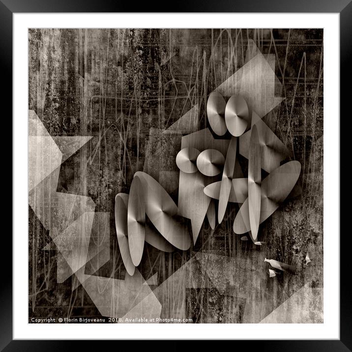 Trip To Orange As Black And White Framed Mounted Print by Florin Birjoveanu