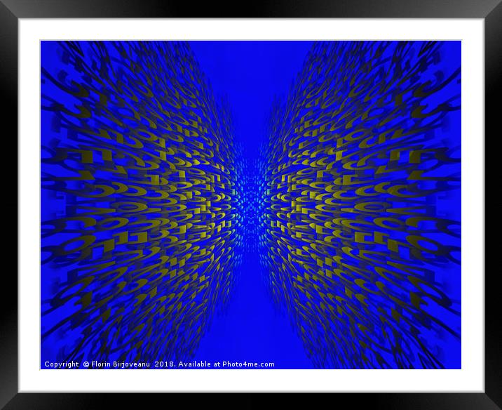 Everything Blue Framed Mounted Print by Florin Birjoveanu