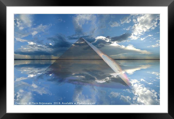 Faceted Sky Framed Mounted Print by Florin Birjoveanu