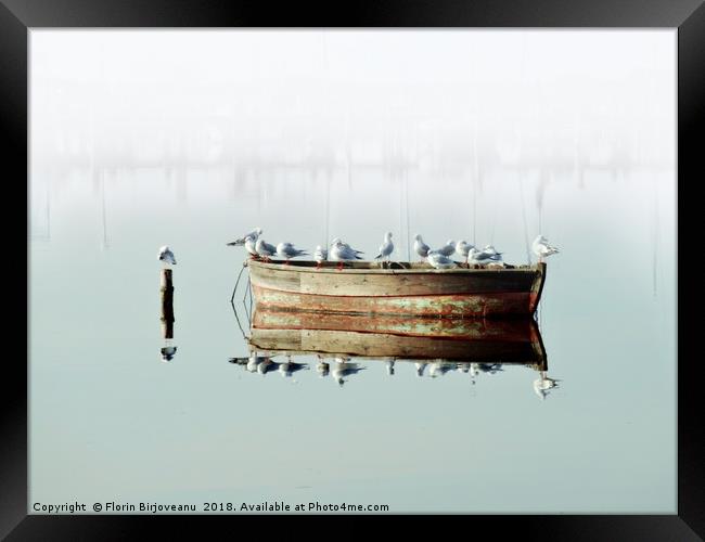 RESTING ON A BOAT  Framed Print by Florin Birjoveanu