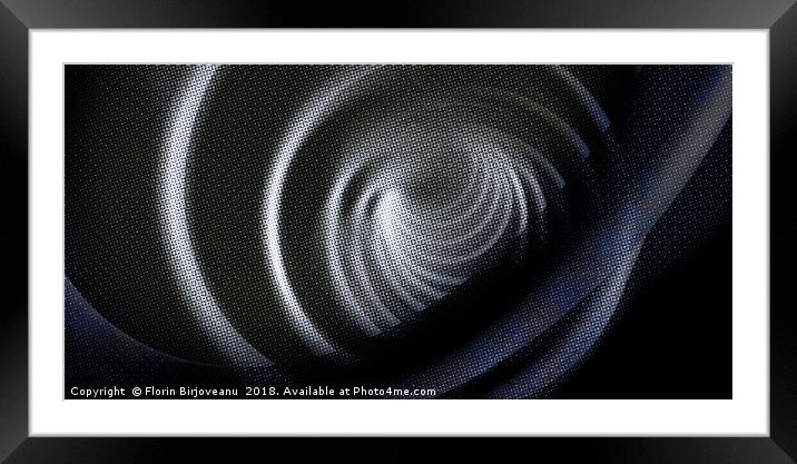 Tracking Of Rings Pattern Framed Mounted Print by Florin Birjoveanu