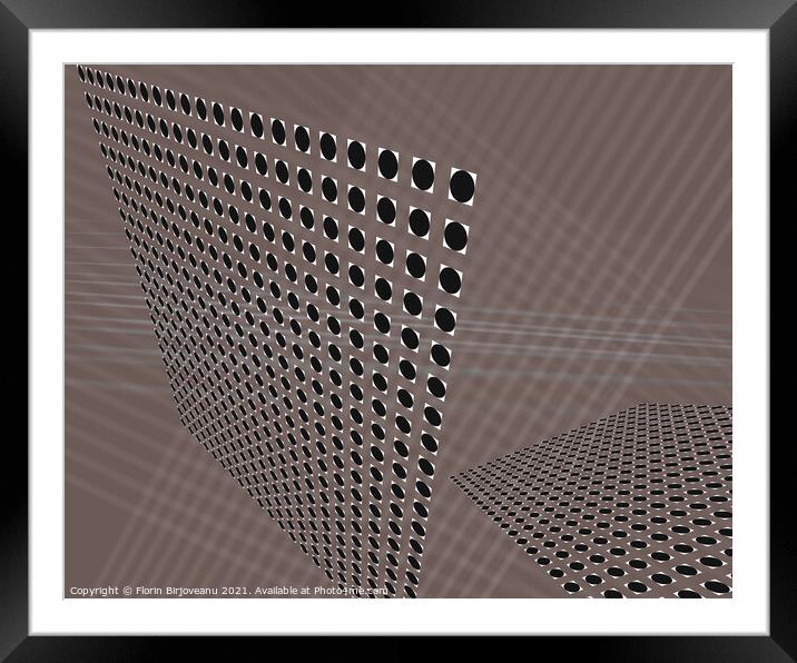 Dots Perspective Framed Mounted Print by Florin Birjoveanu