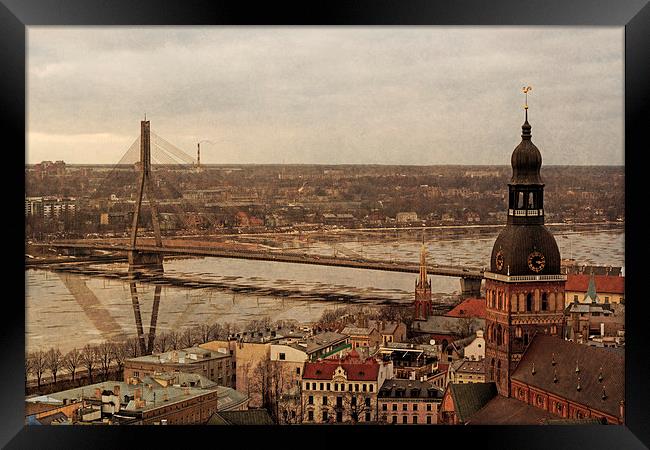  Riga from above Framed Print by Iveta S