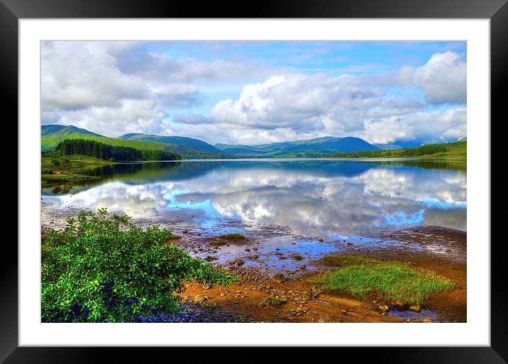  Loch Tulla on the A82 road North .  Framed Mounted Print by Kenny McCormick