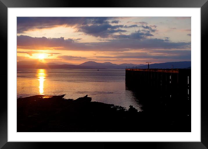 Sunset at Lamont's Pier Framed Mounted Print by Kenny McCormick