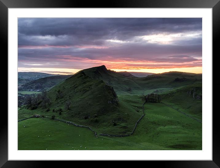  Parkhouse Hill Sunset Framed Mounted Print by John Cropper