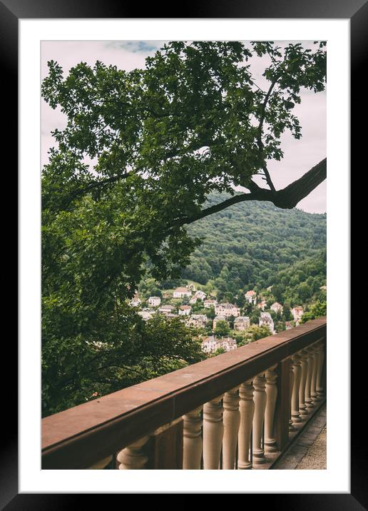 Tree Over Classical Railing Framed Mounted Print by Patrycja Polechonska