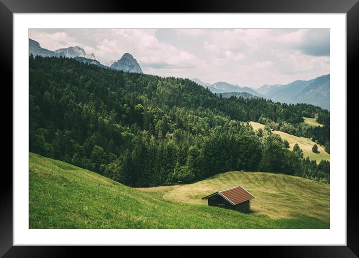 German Alps Summer Landscape Framed Mounted Print by Patrycja Polechonska
