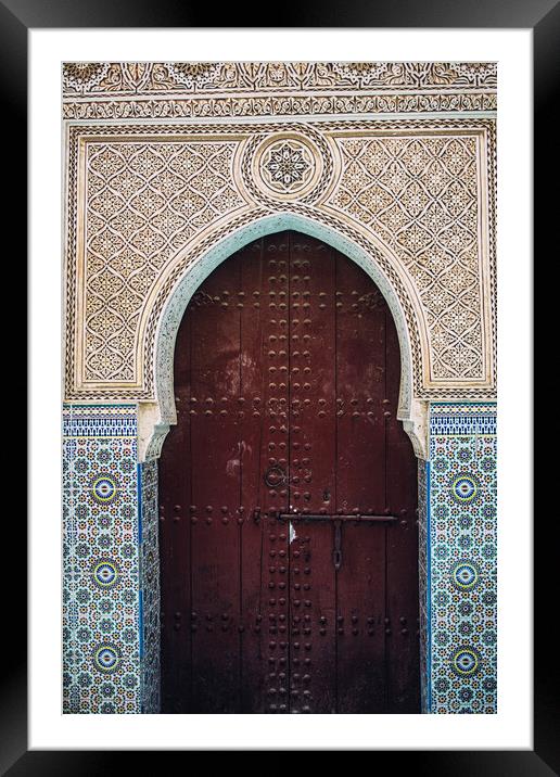 Marrakech Door Framed Mounted Print by Patrycja Polechonska