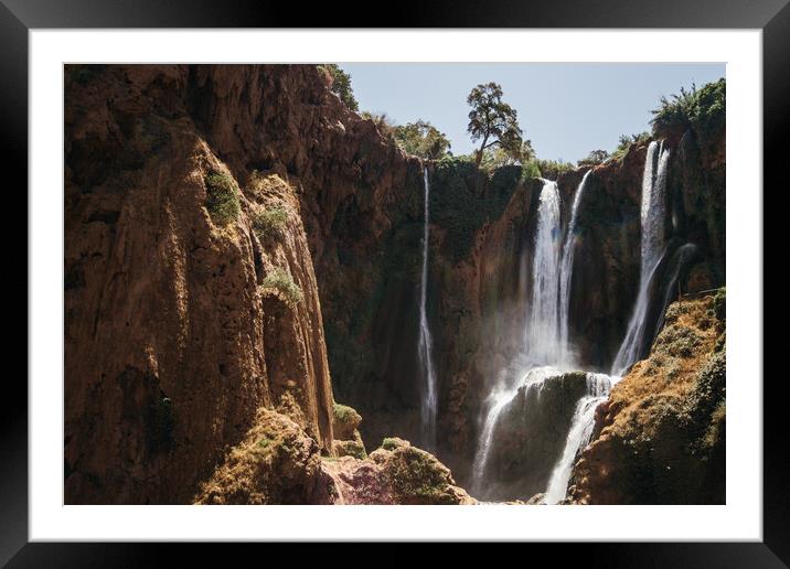 Ouzoud Falls Framed Mounted Print by Patrycja Polechonska