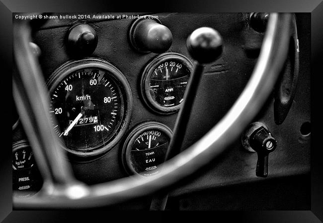  Jaeger Dials Framed Print by shawn bullock