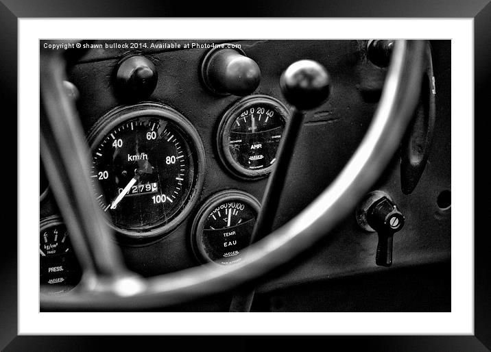  Jaeger Dials Framed Mounted Print by shawn bullock