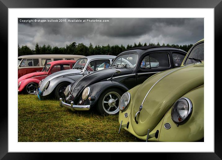  VW Beetles Framed Mounted Print by shawn bullock