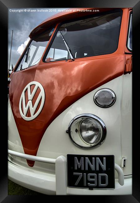  vw split screen camper Framed Print by shawn bullock