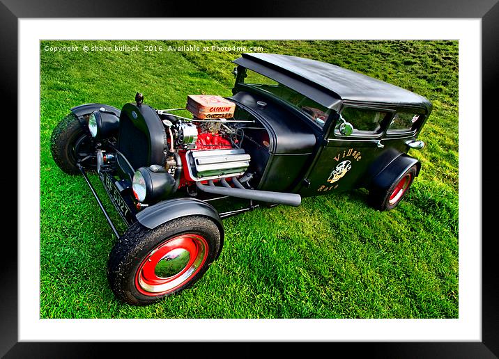 Village hot rod Framed Mounted Print by shawn bullock