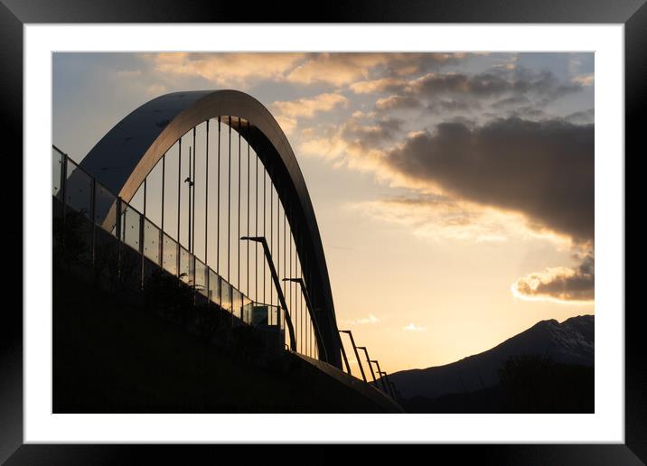 Viaduct at sunset Framed Mounted Print by Fabrizio Malisan