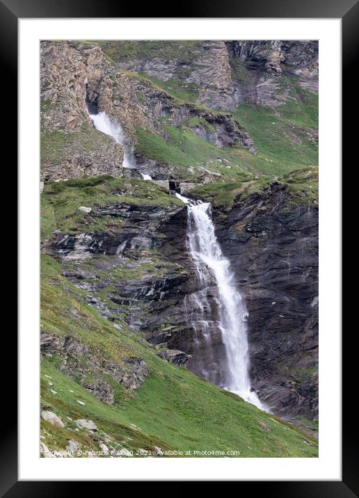 Waterfall in Cervinia @FabrizioMalisan Photography-6191 Framed Mounted Print by Fabrizio Malisan