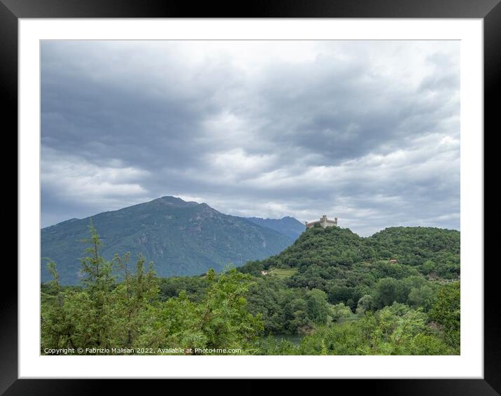 Cloudy Sky Over The Castle Framed Mounted Print by Fabrizio Malisan