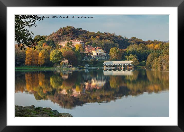  Autumnal reflection in lake Sirio Framed Mounted Print by Fabrizio Malisan