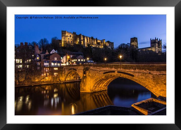 An evening in Durham Framed Mounted Print by Fabrizio Malisan