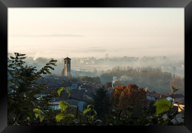 Early Morning Light and Fog Framed Print by Fabrizio Malisan