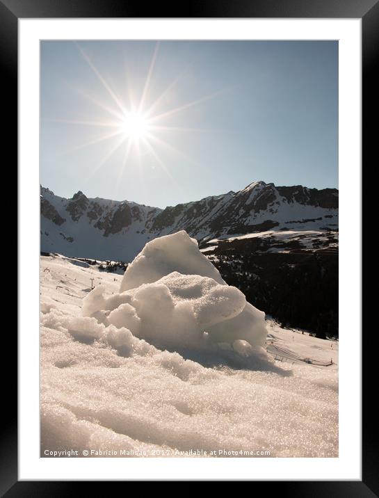 Spring Snow Framed Mounted Print by Fabrizio Malisan