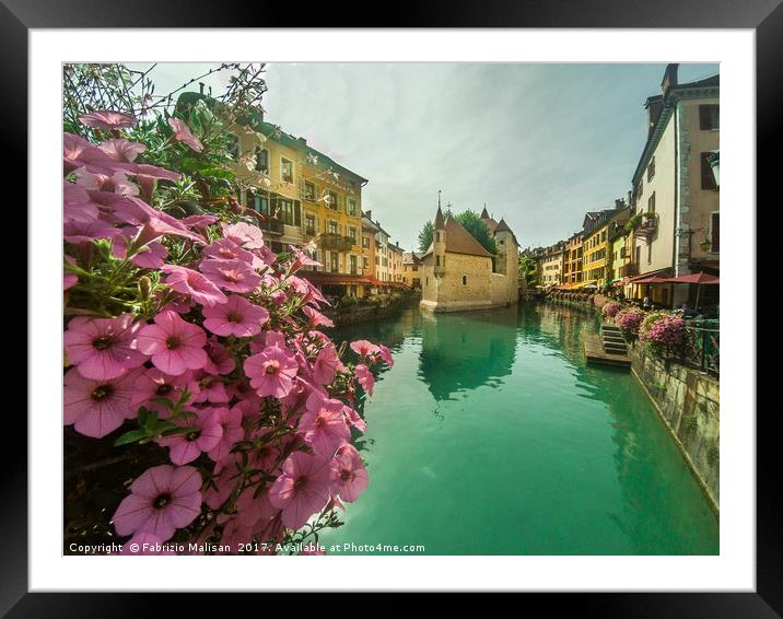 Annecy Le Vieux Old Medieval Town Framed Mounted Print by Fabrizio Malisan