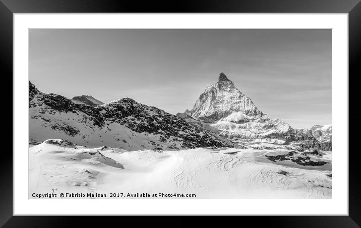 A panoramic view over the Matterhorn mountain peak Framed Mounted Print by Fabrizio Malisan