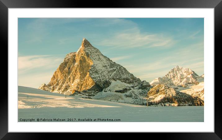Afternoon light over the Matterhorn Framed Mounted Print by Fabrizio Malisan