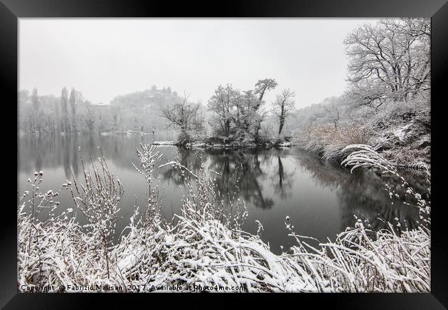 It's all frosty around the lake Framed Print by Fabrizio Malisan