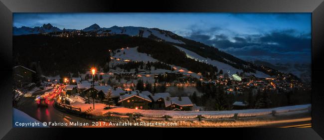 An Evening in Courchevel Framed Print by Fabrizio Malisan