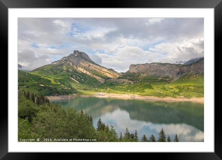 Mountain Lake Landscape Fabulous Outdoors French A Framed Mounted Print by Fabrizio Malisan