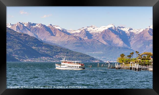 Landscape of Bellagio Lake Como Lombardia Italy  Framed Print by Fabrizio Malisan