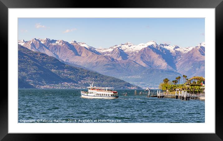Landscape of Bellagio Lake Como Lombardia Italy  Framed Mounted Print by Fabrizio Malisan
