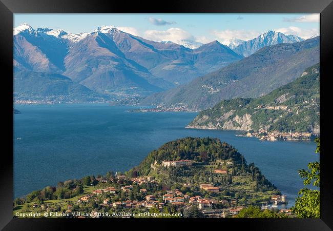 A beautiful Landscape view of Lake Como from Bella Framed Print by Fabrizio Malisan