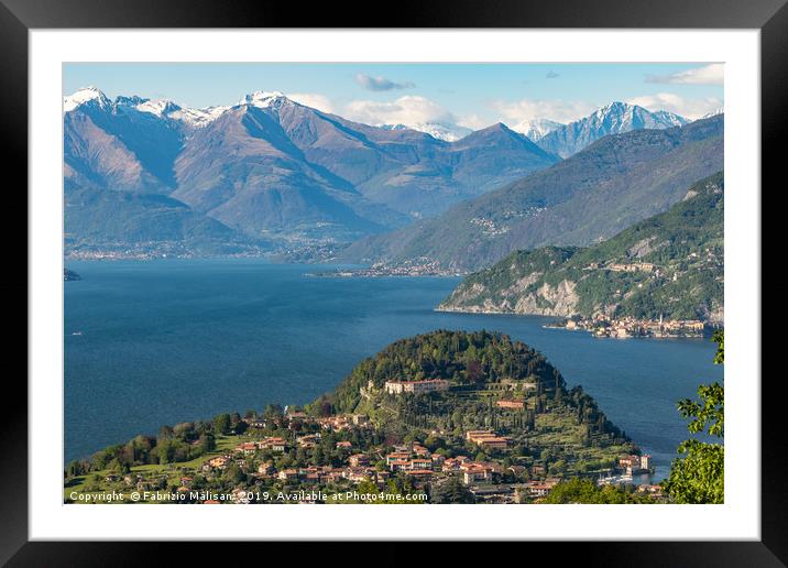 A beautiful Landscape view of Lake Como from Bella Framed Mounted Print by Fabrizio Malisan
