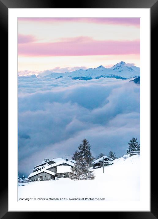 Clouds down the valley Framed Mounted Print by Fabrizio Malisan